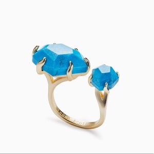 NWT Kendra Scott Kayla Open Ring in Aqua Howlite